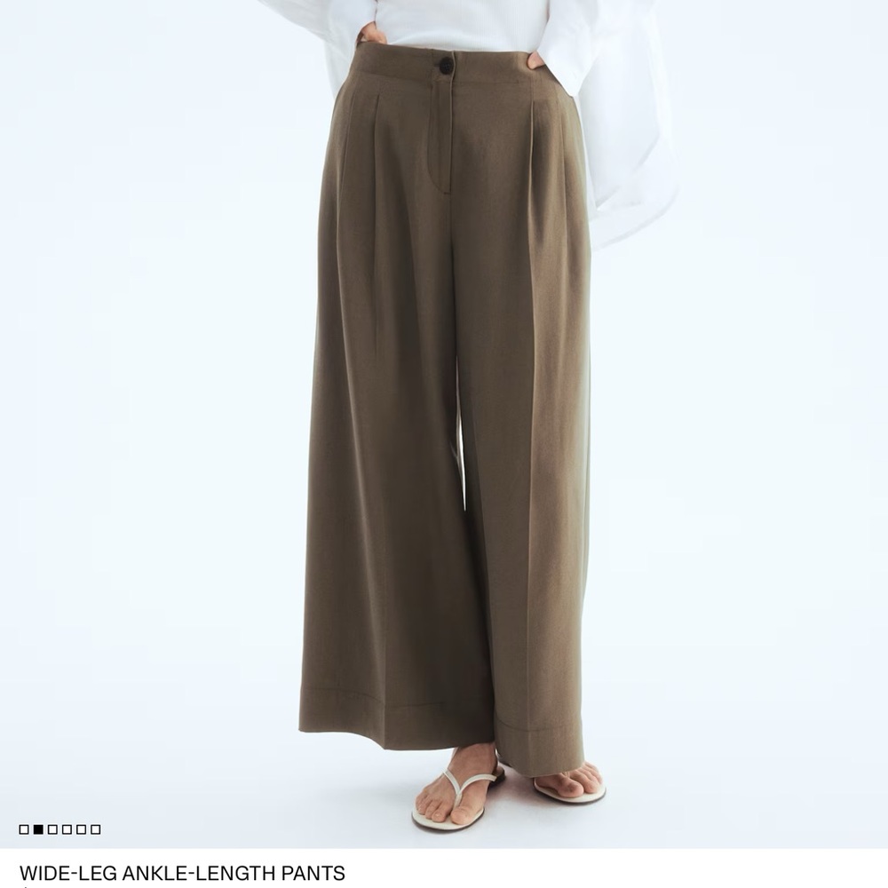 Green Wide-Leg Pants